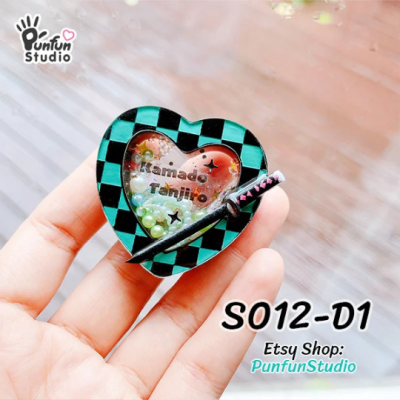 S012-D1 to D6 Slayer Heart Shaker Mold  / 6 Heart shaker molds + Free 2 CSM S012 / Silicone Mold