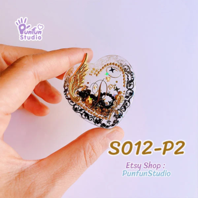 S012-P1, S012-P2 Heart Shaker Mold / Shaker Mold / Silicone Mold