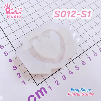 S012-P1, S012-P2,S012-S1 Heart Shaker Mold / Shaker Mold / Silicone Mold