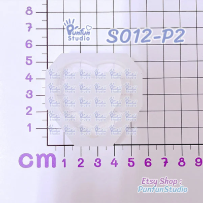 S012-P1, S012-P2 Heart Shaker Mold / Shaker Mold / Silicone Mold