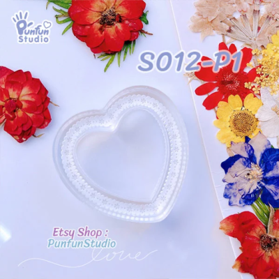 S012-P1, S012-P2 Heart Shaker Mold / Shaker Mold / Silicone Mold