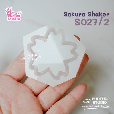 S027/2 Sakura Shaker Mold,CSM S027 / Shaker Mold / Cover Sheet Mold /  Silicone Mold