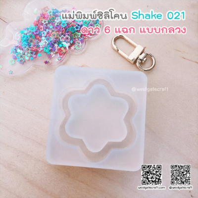 S021 6 Pointed Sparkle Shaker Mold A , CSM S021 / Shaker Mold / Cover Sheet Mold / Silicone Mold