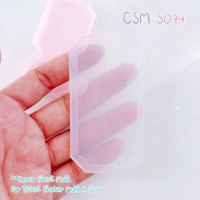 S074 Ticket Shaker Mold A , CSM S074 / Shaker Mold / Silicone Mold