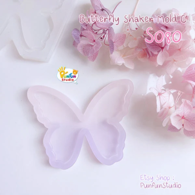 S080 Butterfly Shaker Mold C , CSM S080 / Shaker Mold / Silicone Mold