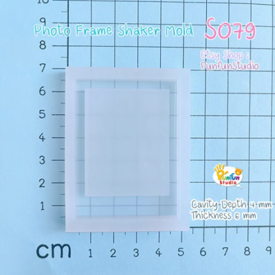 S079 Photo Frame Shaker Mold , CSM S079  / Photo Frame / Shaker Mold / Silicone Mold