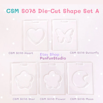 CSM S078 Die-Cut Shape Set A / Set 5 molds / Cover Sheet Mold for Shaker S078 / Silicone Mold / Epoxy Resin Mold / CSM