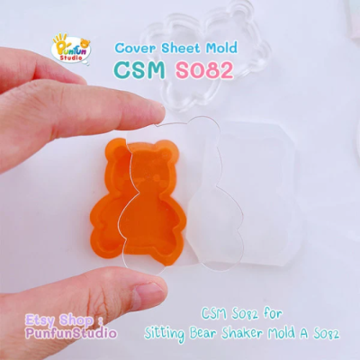 S082 Sitting Bear Shaker Mold A , CSM S082 / Shaker Mold / Silicone Mol