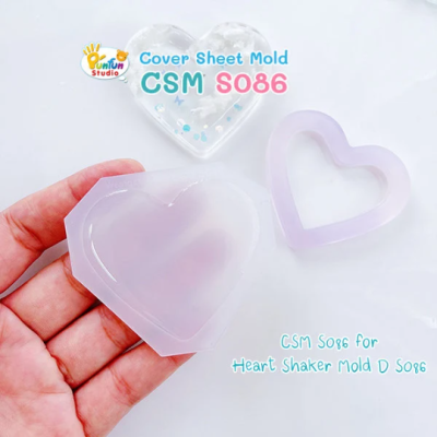 S086 Heart Shaker Mold D , CSM S086  / Cover Sheet Mold / Silicone Mold