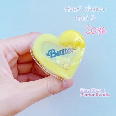 S086 Heart Shaker Mold D , CSM S086  / Cover Sheet Mold / Silicone Mold