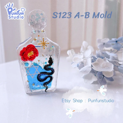 S123 A-B Perfume Bottle Shaker Mold , CSM S123 / Cover Sheet Mold  / Silicone Mold