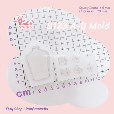S123 A-B Perfume Bottle Shaker Mold , CSM S123 / Cover Sheet Mold  / Silicone Mold