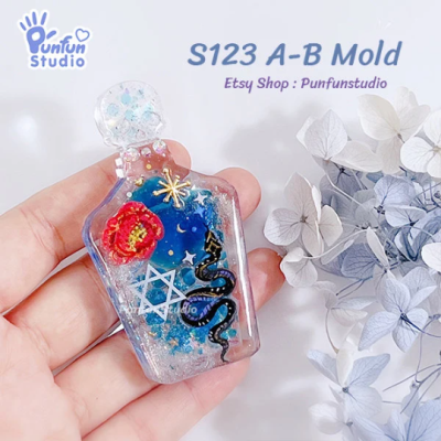 S123 A-B Perfume Bottle Shaker Mold , CSM S123 / Cover Sheet Mold  / Silicone Mold