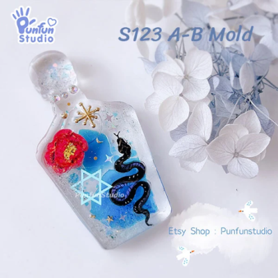S123 A-B Perfume Bottle Shaker Mold , CSM S123 / Cover Sheet Mold  / Silicone Mold