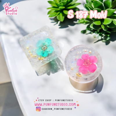S187 Circle & Square Tiny Shaker Mold / Tiny Mold / UV Resin Mold / Earring Mold / Pendant Mold