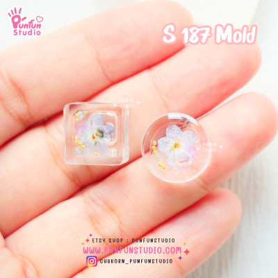 S187 Circle & Square Tiny Shaker Mold / Tiny Mold / UV Resin Mold / Earring Mold / Pendant Mold