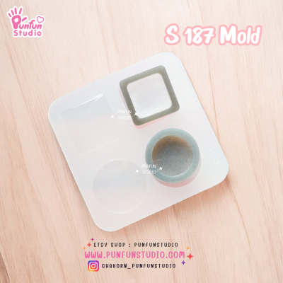 S187 Circle & Square Tiny Shaker Mold / Tiny Mold / UV Resin Mold / Earring Mold / Pendant Mold