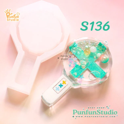 S136 TXT Lightstick Shaker Mold , CSM S136 / Lightstick / Cover Sheet Mold /  Silicone Mold