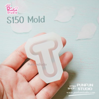 S131-156 Mold  / Alphabet Shaker Mold / A-Z 26 pieces / Silicone Mold