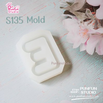S131-156 Mold  / Alphabet Shaker Mold / A-Z 26 pieces / Silicone Mold