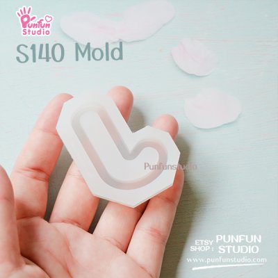 S131-156 Mold  / Alphabet Shaker Mold / A-Z 26 pieces / Silicone Mold