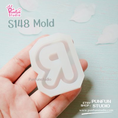 S131-156 Mold  / Alphabet Shaker Mold / A-Z 26 pieces / Silicone Mold