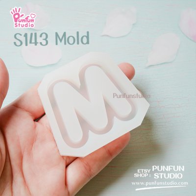S131-156 Mold  / Alphabet Shaker Mold / A-Z 26 pieces / Silicone Mold