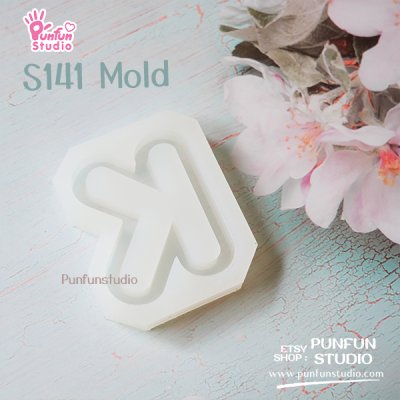 S131-156 Mold  / Alphabet Shaker Mold / A-Z 26 pieces / Silicone Mold