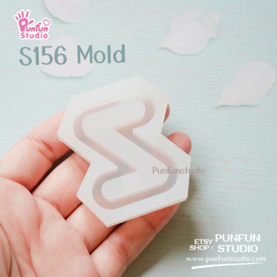 S131-156 Mold  / Alphabet Shaker Mold / A-Z 26 pieces / Silicone Mold