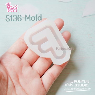 S131-156 Mold  / Alphabet Shaker Mold / A-Z 26 pieces / Silicone Mold