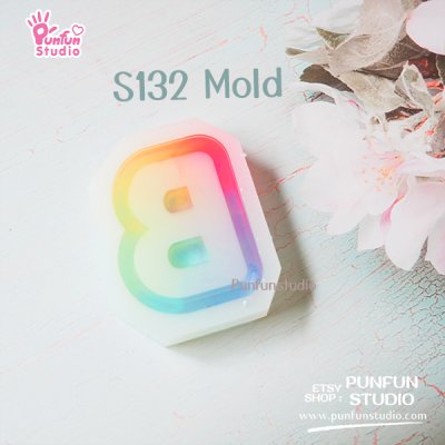 S131-156 Mold  / Alphabet Shaker Mold / A-Z 26 pieces / Silicone Mold