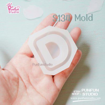 S131-156 Mold  / Alphabet Shaker Mold / A-Z 26 pieces / Silicone Mold