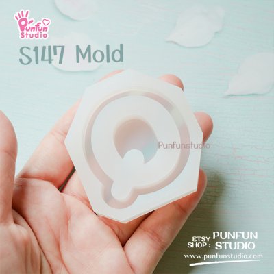 S131-156 Mold  / Alphabet Shaker Mold / A-Z 26 pieces / Silicone Mold