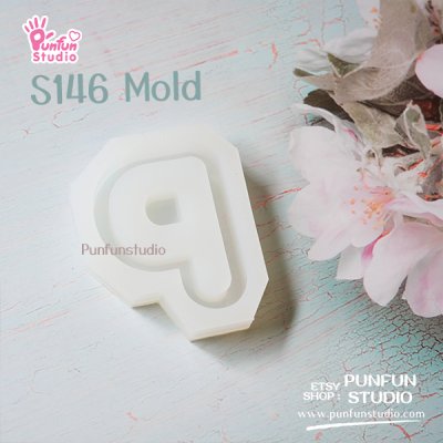 S131-156 Mold  / Alphabet Shaker Mold / A-Z 26 pieces / Silicone Mold