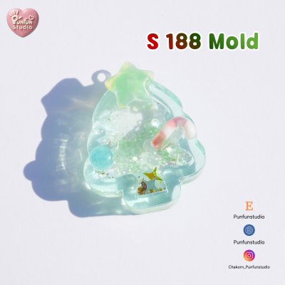 S188-192 Christmas Mini Shaker Mold , DDD 86 Mold / Christmas Mold / Silicone Mold