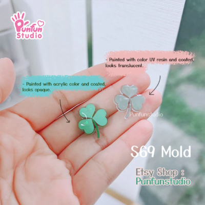 S69 Three & Four Leaf Clover Mold / UV resin mold / Silicone Mold
