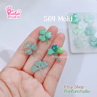 S69 Three & Four Leaf Clover Mold / UV resin mold / Silicone Mold