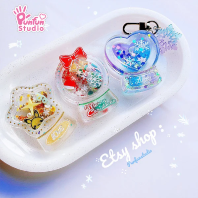 S64 Snow Globe Decoration Mold / Snow globe parts / Silicone Mold