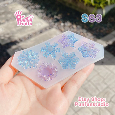S63 Snowflakes Mold / Silicone Mold