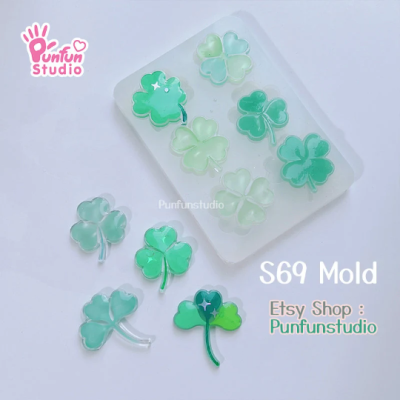 S69 Three & Four Leaf Clover Mold / UV resin mold / Silicone Mold