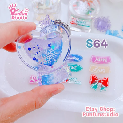 S64 Snow Globe Decoration Mold / Snow globe parts / Silicone Mold