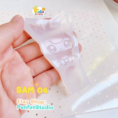 SAM 01-09 Eev Evo Mold Set / Shiny Anime Mold / 9 Molds + glitter / Silicone Mold