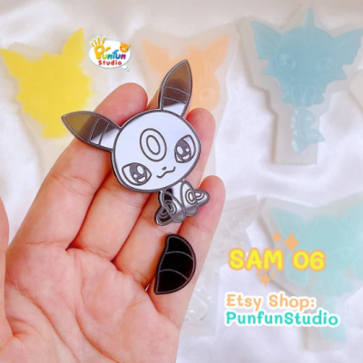 SAM 01-09 Eev Evo Mold Set / Shiny Anime Mold / 9 Molds + glitter / Silicone Mold