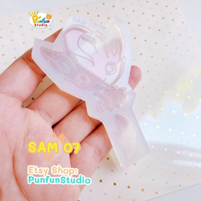 SAM 01-09 Eev Evo Mold Set / Shiny Anime Mold / 9 Molds + glitter / Silicone Mold