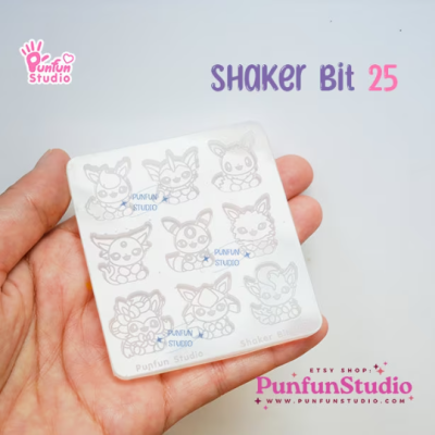 Shaker Bit 25 Mold / Pokemold / 19 in 1 / Shaker bits mold / Silicone Mold