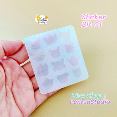 Shaker Bit 01 Mold / Pokemold / 12 in 1 / Shaker bits mold / Silicone Mold