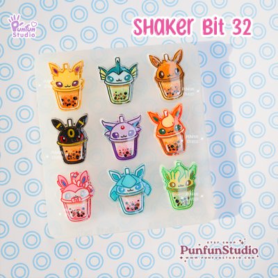 Shaker Bit 32 Eev Evo x Tea Cup Molds / Pokemold / XTC / 12 in 1 / UV Resin Mold / Silicone Mold