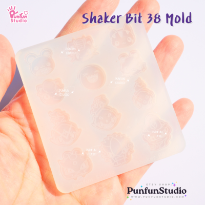Shaker Bit 38 Poke Mix Mold / Pokemold / 12 in 1 / Shaker bits mold / UV Resin Mold / Silicone Mold
