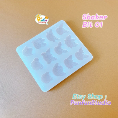 Shaker Bit 01 Mold / Pokemold / 12 in 1 / Shaker bits mold / Silicone Mold