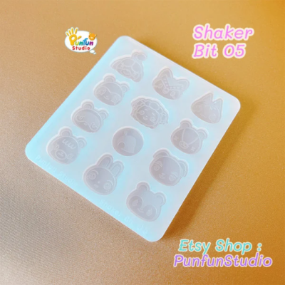 Shaker Bit 05 Mold / Animal Crossing / 12 in 1 / Shaker bits mold / Silicone Mold